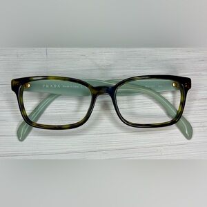 PRADA Frames Havana Tortoise &  Green VPR 18T Made in Italy